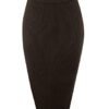 Women's Elastic Waist Knitted Split Tube Pencil Midi Skirt