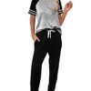 Lounge Sets For Women Two Piece Outfits Loungewear Short Sleeve Crewneck Jogger Pajama Set and Sweatpants Tracksuit