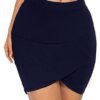 Women High Waisted Above The Knee Stretch Bodycon Slim Mini Pencil Skirt