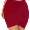 Women High Waisted Above The Knee Stretch Bodycon Slim Mini Pencil Skirt
