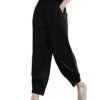 31MhKw5QmiL.jpg Women's 100% Linen Pants Relax Fit Lantern Cropped TaperedPants Trousers with Elastic Waist