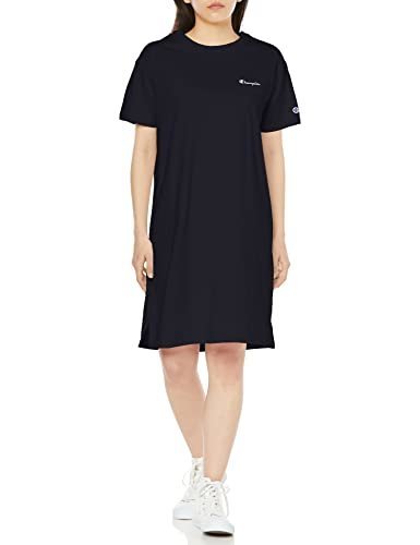 Short Sleeve Round Neck Cotton USA Script Logo Dress Women's Basic