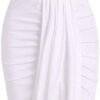 Women’s 2 Pieces Skirt with Crop Tank, High-Slit Twist Skirt Set Bodycon Dress for Party Club Nightout Cocktail