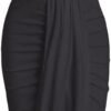 Women’s 2 Pieces Skirt with Crop Tank, High-Slit Twist Skirt Set Bodycon Dress for Party Club Nightout Cocktail