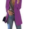 Women's Business Casual Outfits Open Front Long Sleeve Lapel Fashion Lightweight Solid Color Blazers with Pockets