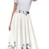 Women Floral Long Skirts Chiffon Summer Beach High Waisted Maxi Skirts