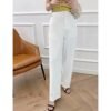 414ofBvgYsS._AC_US1200.jpg White Cut Out Wide Leg Pants Women High Waist Office Wear Woman Pants Summer Fashion Streetwear Trousers (Size : Medium)