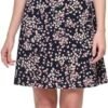 Women's Floral Jersey Short Puff Sleeve Dress