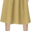 Women's Flared A line Pocket Skirt High Waist Pleated Midi Skirt