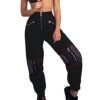 Women Mesh Stitching Jogger Pants Relax Fit Fashion Hiphop Dance Trouser