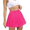 Women Short Uniform High Waist Pleated Skater Tennis Skirt with Shorts