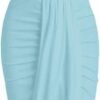 Women’s 2 Pieces Skirt with Crop Tank, High-Slit Twist Skirt Set Bodycon Dress for Party Club Nightout Cocktail