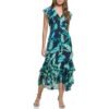 Women'sFloral Chiffon High Low Dress