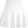 Stretchy Flared Ruffle Layered Mini Skater Skirts for Women