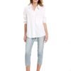 Women's Long Sleeve Shirts Button Down Blouse Cotton Tunic High Low Tops