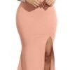 Women's Off Shoulder High Split Long Formal Party Dress Evening Gown