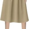 Women's Flared A line Pocket Skirt High Waist Pleated Midi Skirt