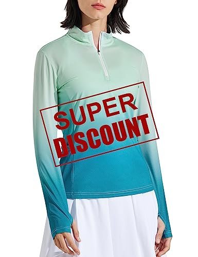 Women's Full Zip UPF 50+ Sun Protection Hoodie Jacket Long Sleeve Sun Shirt Hiking Outdoor Performance with Pockets