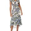 Women'sFloral Chiffon High Low Dress