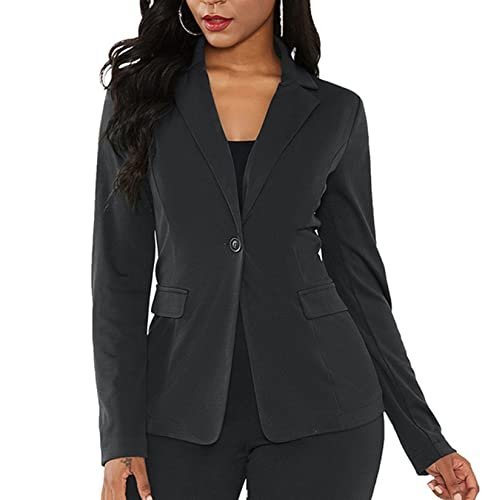 Fashion Womens Two Piece Blazer Outfits Long Sleeve Slim Fit Jacket with Long Pants Suit Set for Work