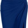 Women’s 2 Pieces Skirt with Crop Tank, High-Slit Twist Skirt Set Bodycon Dress for Party Club Nightout Cocktail