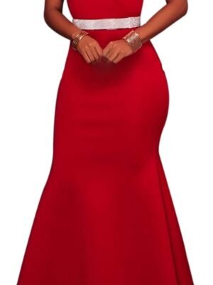 Women's Sexy Off The Shoulder Oversized Bow Applique Evening Gown Party Maxi Dress