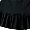Women Stretchy Flared Ruffle Layered Mini Tennis Skater Skirts with Short