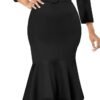 Women's Bodycon Midi Dress Long Sleeve 2024 Sexy V Neck Design and Belt