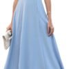 Womens Wedding Guest Dresses Long Sweetheart Neckline Sleeveless Cocktail Dress