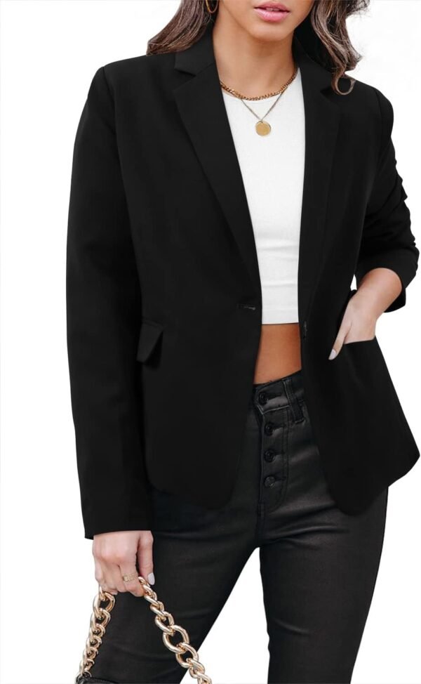 Womens Casual Business Fashion Blazer Work Professional Buttons Suit Jacket with Pockets