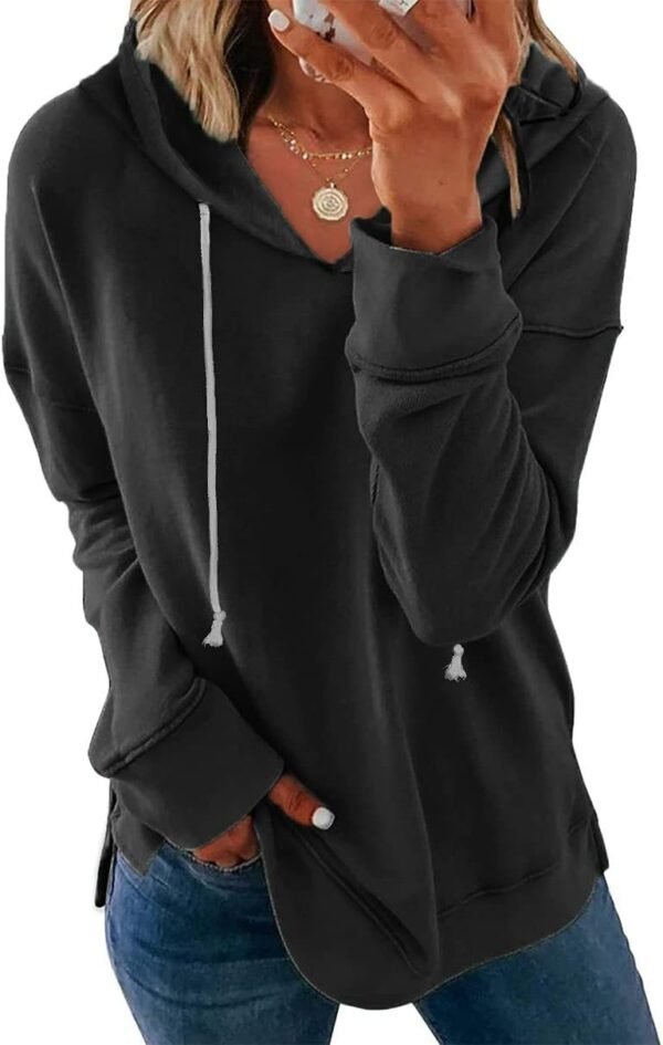 Women Casual Hoodie Long Sleeves Fashion Pullover Sweatshirts Loose Fit Tunic Winter Tops Comy Shirts