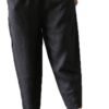 Women's Linen Cropped Pants Tapered Ankle Capris Trousers Elastic Waist