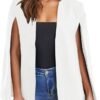 Womens Cape Blazer Split Sleeve Open Front Casual Jacket Coat Workwear