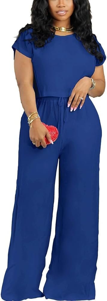 2 Piece Outfits for Women Casual Sweat Set Comfy Short Sleeve Matching Clothing tracksuit