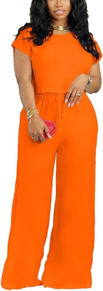 2 Piece Outfits for Women Casual Sweat Set Comfy Short Sleeve Matching Clothing tracksuit