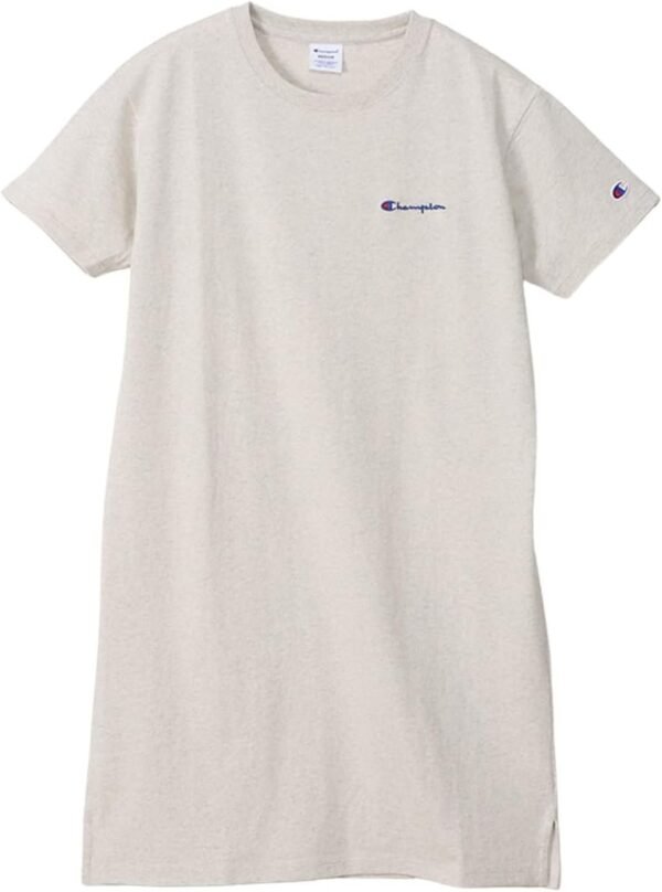 Short Sleeve Round Neck Cotton USA Script Logo Dress Women's Basic