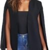 Womens Cape Blazer Split Sleeve Open Front Casual Jacket Coat Workwear