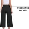 51mt5YyFPgL._AC_SL1500.jpg RIMLESS 7 Wide Leg Pants for Women Fashion Twill Cropped Trousers Business Casual Dress Pants Stretch Capris Work Slacks