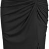 Women’s 2 Pieces Skirt with Crop Tank, High-Slit Twist Skirt Set Bodycon Dress for Party Club Nightout Cocktail