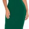 Women's Round Neck Short Sleeve Bodycon Pencil Dress