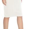 Women's Elastic Waist Stretch Bodycon Midi Pencil Skirt
