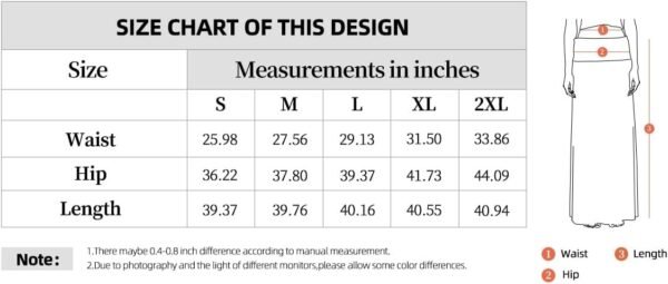 Women's Stylish Spandex Comfy Fold-Over Flare Long Maxi Skirt, 17, X-Large