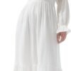 Women’s Floral Smocked Maxi Dress Boho Puff Sleeve Sweetheart A-Line Flowy Long Dresses Y2K Swing Beach Sundress