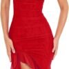 Women's Midi Bodycon Dress Summer Sleeveless Ruffle Mermaid Dress Cocktail Party Tank Dresses for Wedding Guest