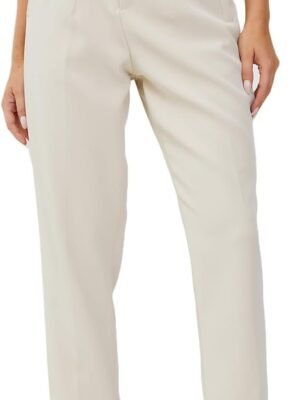 Women's High Waisted Business Trousers Straight Leg Pleated Office Slacks Pants