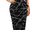 Women's Vintage Short Sleeve Polka Dot Falbala Fold Slim Fit Pencil Dress