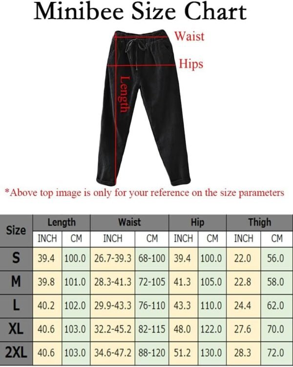 Women's Casual Corduroy Pants Comfy Pull on Elastic Waist Trousers Drawstring Cotton Pants