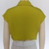 2024 Women's Summer Cute Button Down Shirts Crop Tops Fashion Lapel Cap Sleeves Blouse Trendy Streetwear