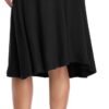 Women's Ruched Waist Stretchy Flared Yoga Skirt High Waist Midi Skirt for Women