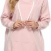 Womens Oversized Hoodie Extra Long Hooded Tunic Sweatshirt with Pockets